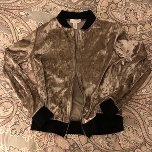 Full Tilt crushed velvet bomber jkt